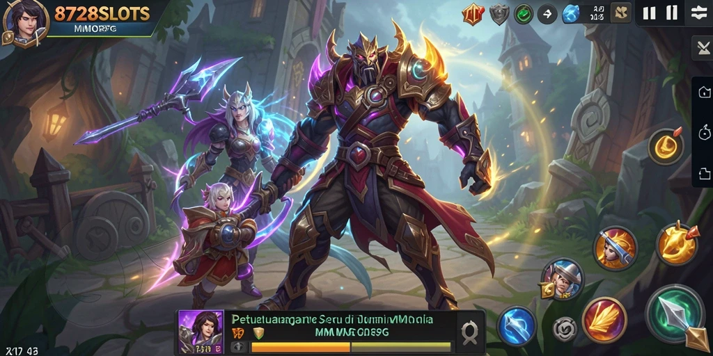 Tampilan gameplay menarik dalam dunia MMORPG 8728SLOTS.