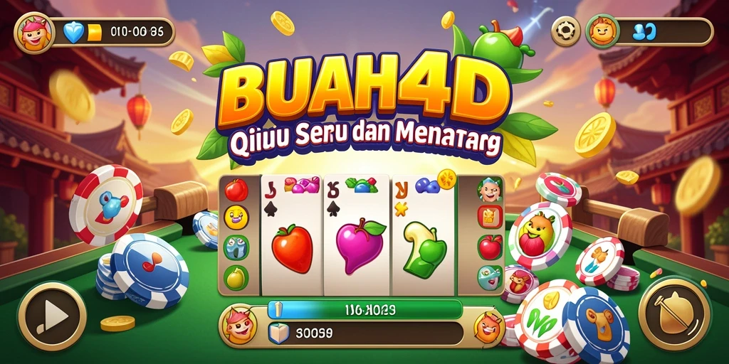 Screenshot BUAH4D menampilkan gameplay QiuQiu yang menarik.