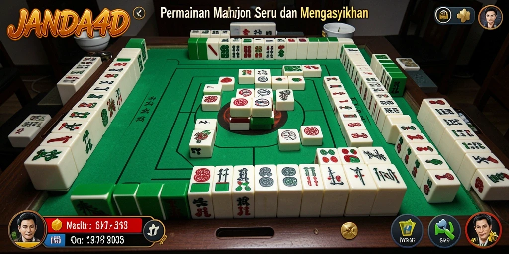 Tampilan gameplay seru dalam JANDA4D saat bermain Mahjong.