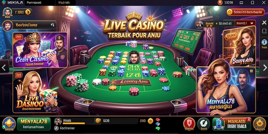 Tampilan menarik dari gameplay Live Casino di MENYALA78.