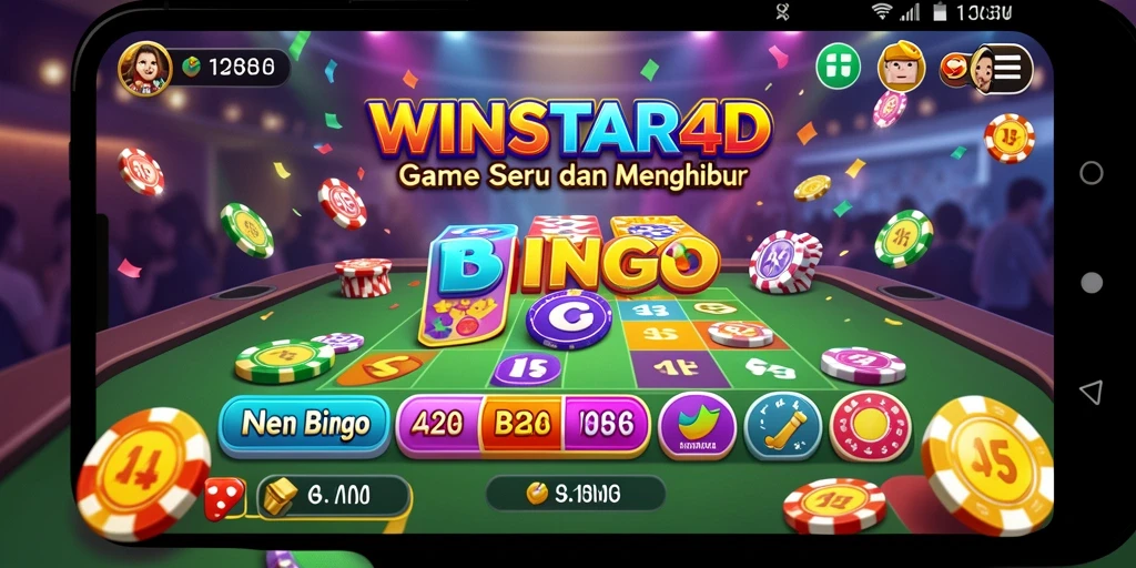 Screenshot gameplay WINSTAR4D dengan suasana Bingo yang interaktif.
