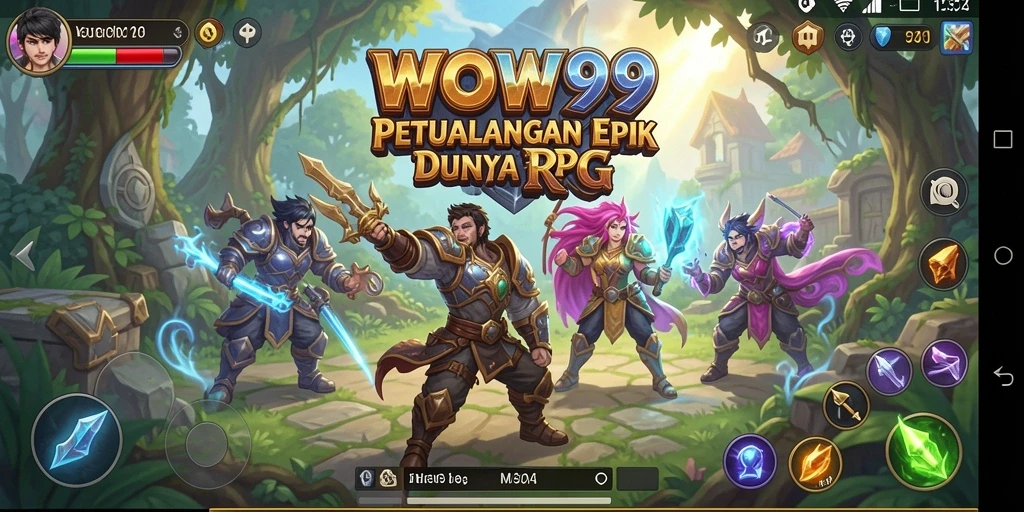 Gameplay WOW99 yang penuh aksi dan strategi RPG.